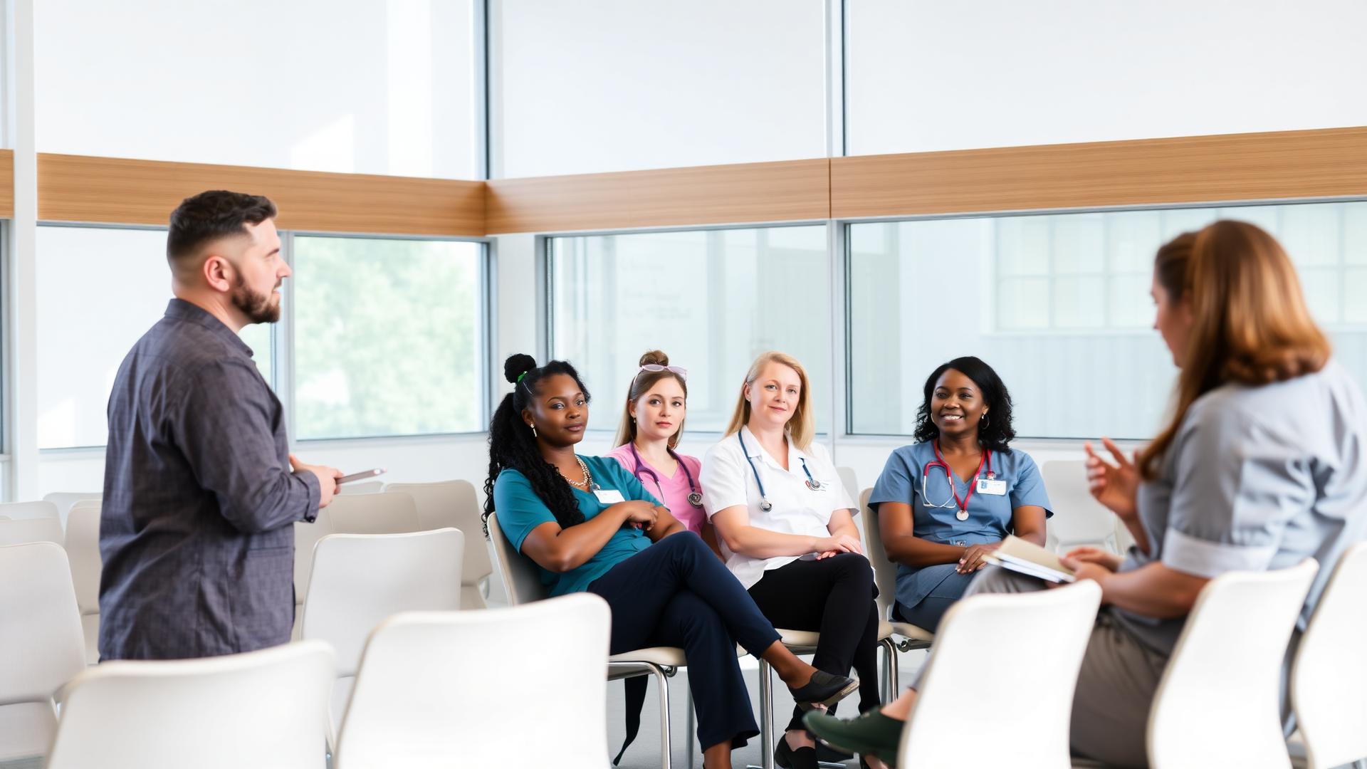 Glee Care workers attending a professional training session
